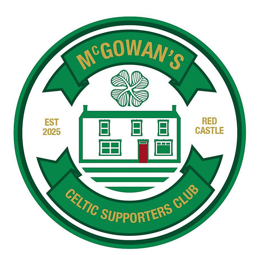 McGowan's Celtic Supporters Club crest, established 2025, Redcastle