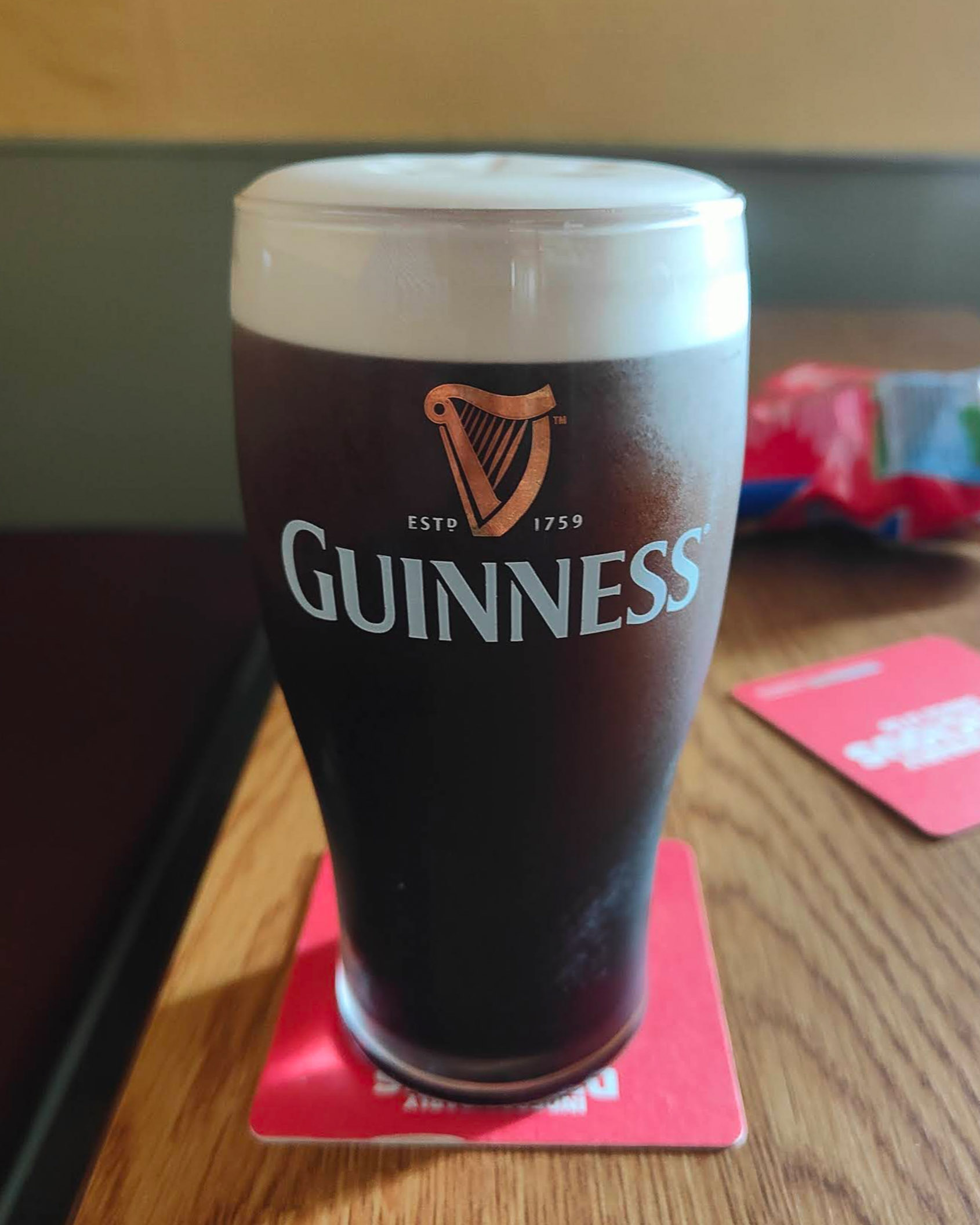 A perfectly poured pint of Guinness at McGowan's